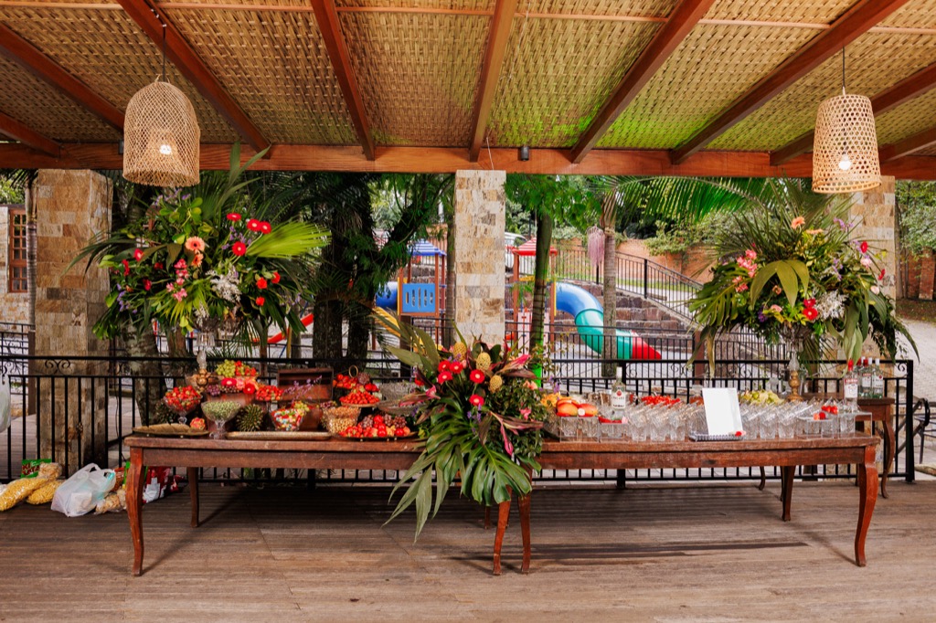 Estação de buffet e bebidas