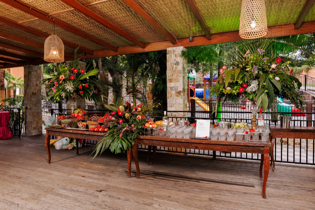 Mesas de buffet decoradas
